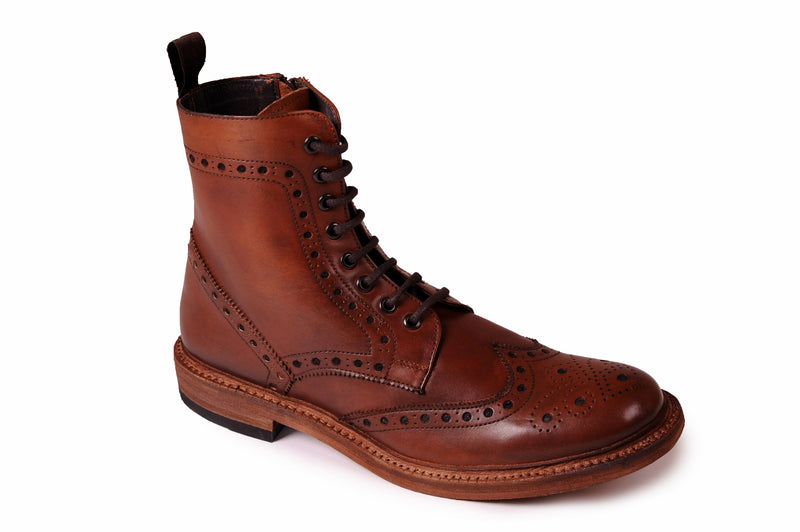 Catesby Mens Lingfield Lace Up Brogue Boot
