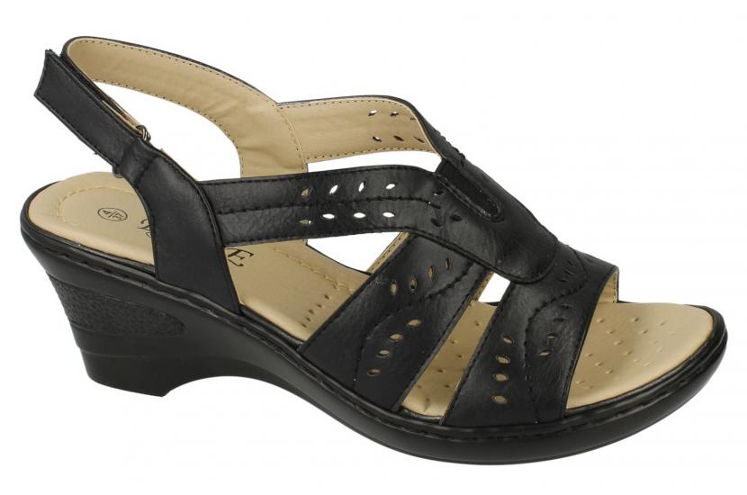 Ladies Eaze Cut Out Detail Slingback Sandals