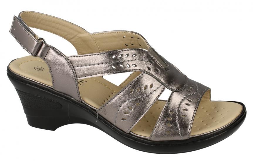 Ladies Eaze Cut Out Detail Slingback Sandals