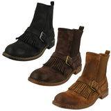 Ladies Down To Earth Flat Ankle Boots