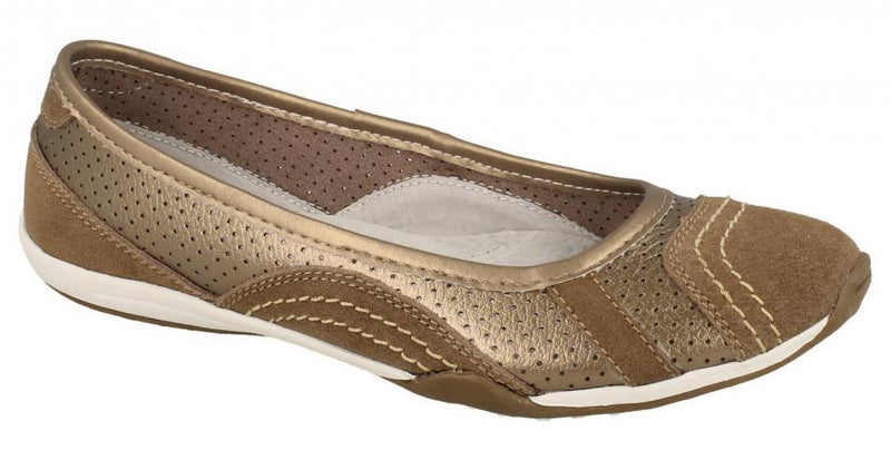 Ladies Down To Earth Flat Ballerina Shoes