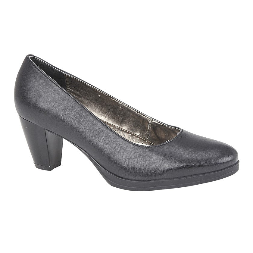 Womens Mod Comfy 55mm Heel Ladies Court Shoe