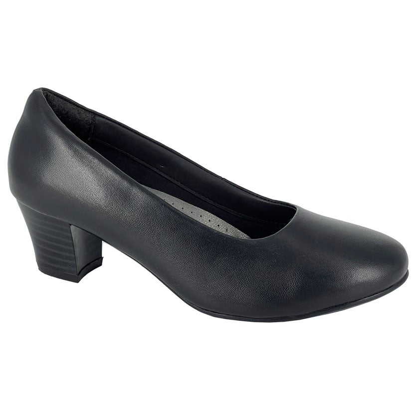 Womens Ladies Low Heel Court Shoes Comfort Work Office Formal Wedding Size  New | eBay