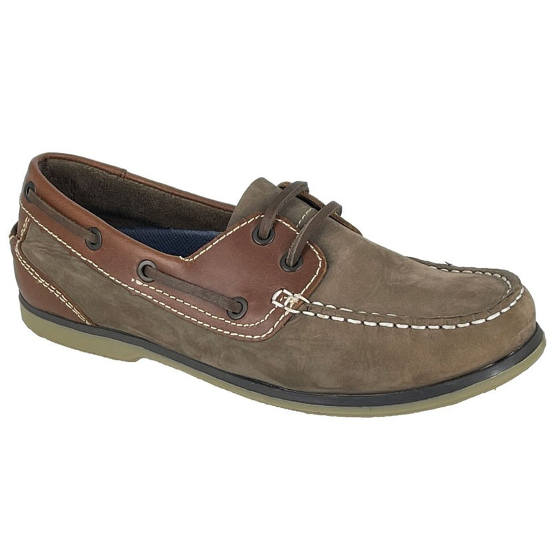 Ladies Rdek Nubuck/Leather Moccasin Boat Shoe