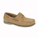 Ladies Rdek Nubuck/Leather Moccasin Boat Shoe