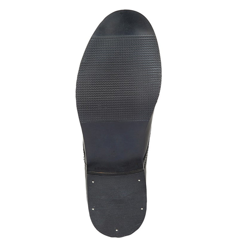 Ladies Grafters Hi-Shine Black Leather Cadet Shoe