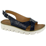 Ladies Cipriata "Adema" Patent Reptile PU Sandal