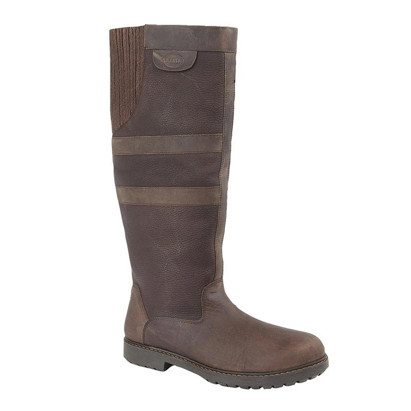 Woodland 'Hailey' Dark Brown Waxy Leather Country Boot