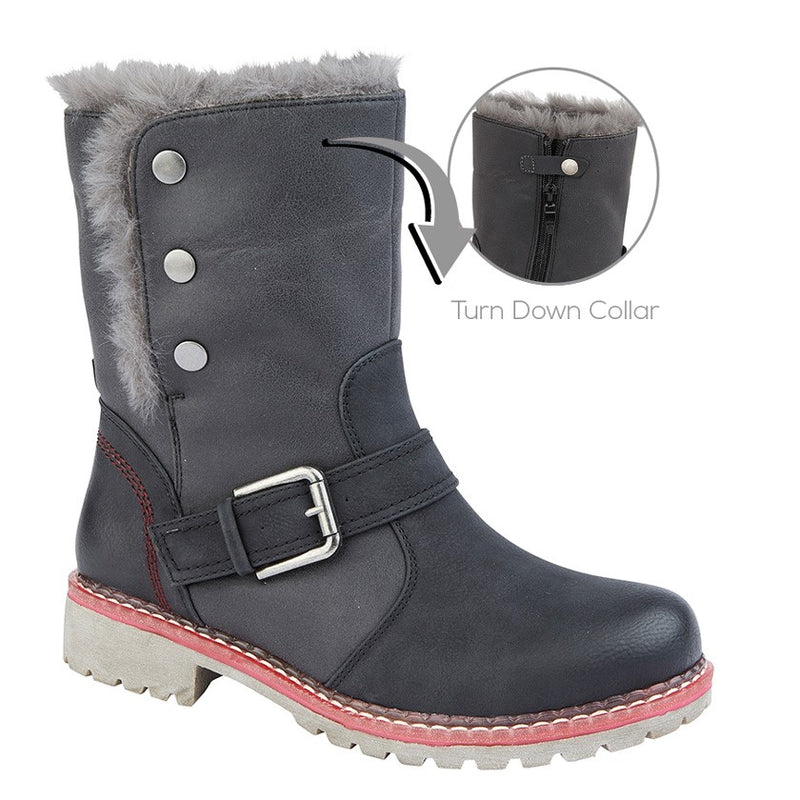 Ladies Cipriata "Francesca" Black PU Boot