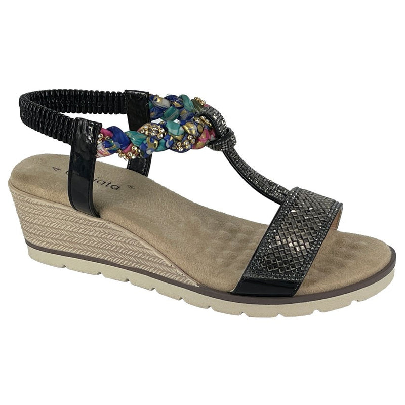 Ladies Cipriata "Gilda" Elasticated Halter Back Sandal