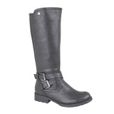 Ladies Cipriata" Adama" High Leg Elasticated Calf PU Boot