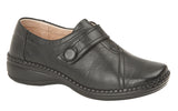 Boulevard Wide PU Touch Fastening Bar Shoe