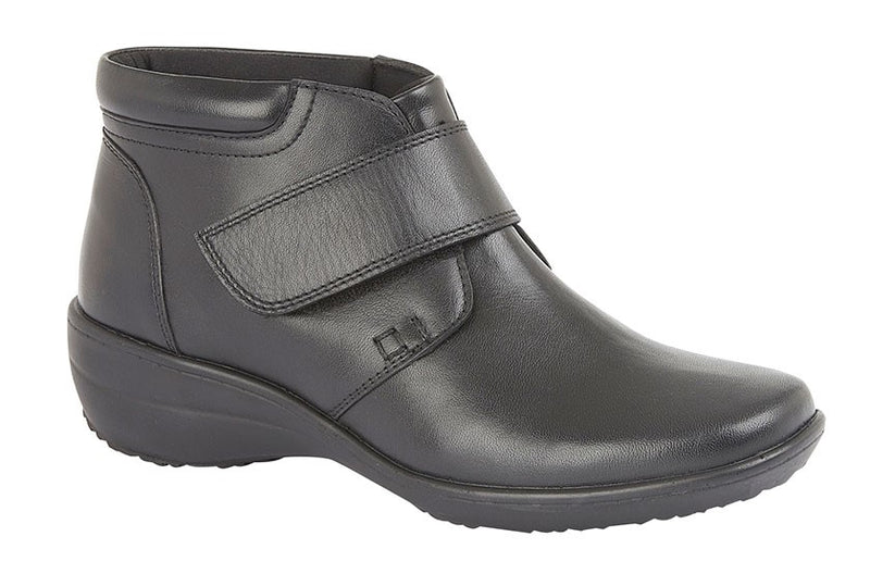 Ladies Mod Comfys Extra Wide Softie Leather Ankle Boot