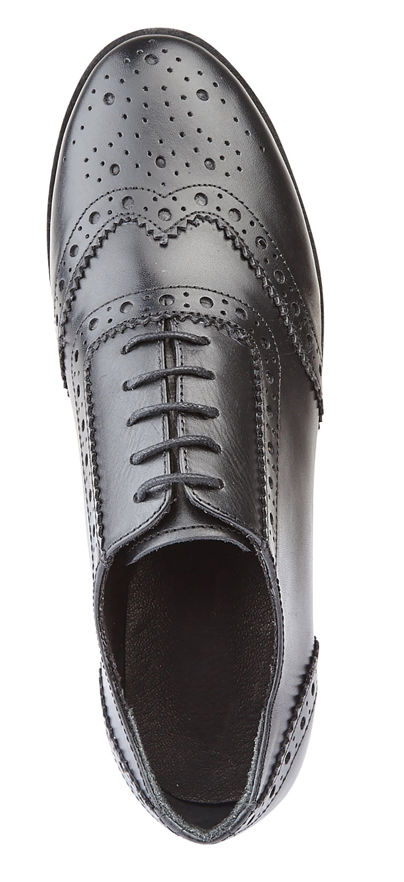 Cipriata Violetta Black Leather Brogue