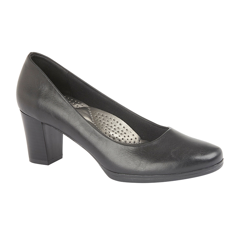 Ladies Boulevard PU Plain Court Shoe