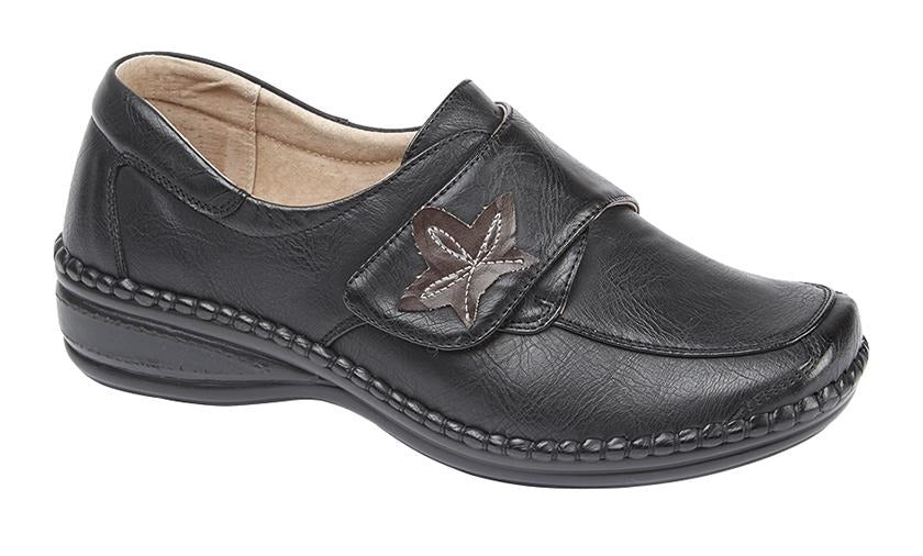 Wide Black Shoes Uk Mens WIDE FIT Black Memory Foam Non Slip