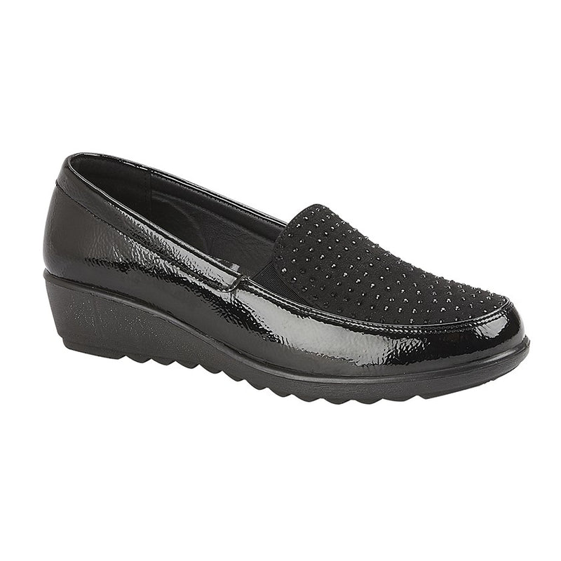 Womens Boulevard Twin Gusset Jewel Shoe
