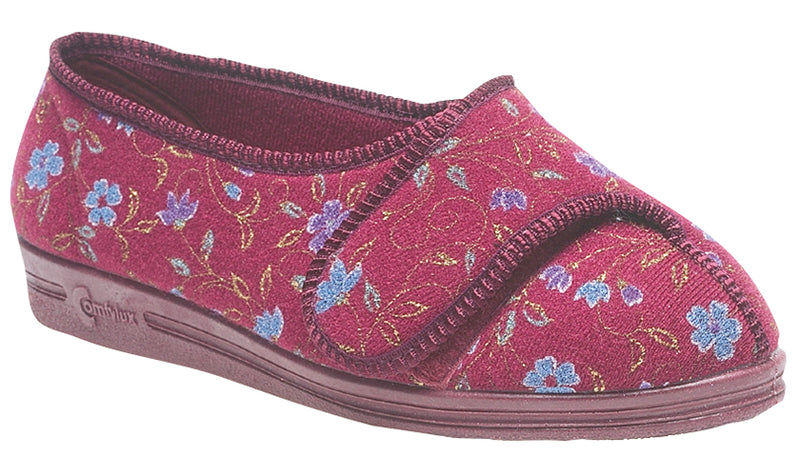 Ladies Extra Wide Comfylux Washable 'Davina' Slipper