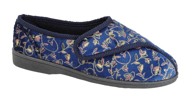 Ladies Zedzzz  Touch Fastening Washable 'Janice' Slipper