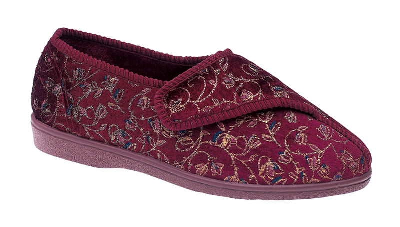 Ladies Zedzzz  Touch Fastening Washable 'Janice' Slipper