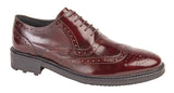 Roamers Leather Punched Cap Oxford Brogue