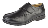Mens Roamers Black Extra Wide Touch Fastening Casual