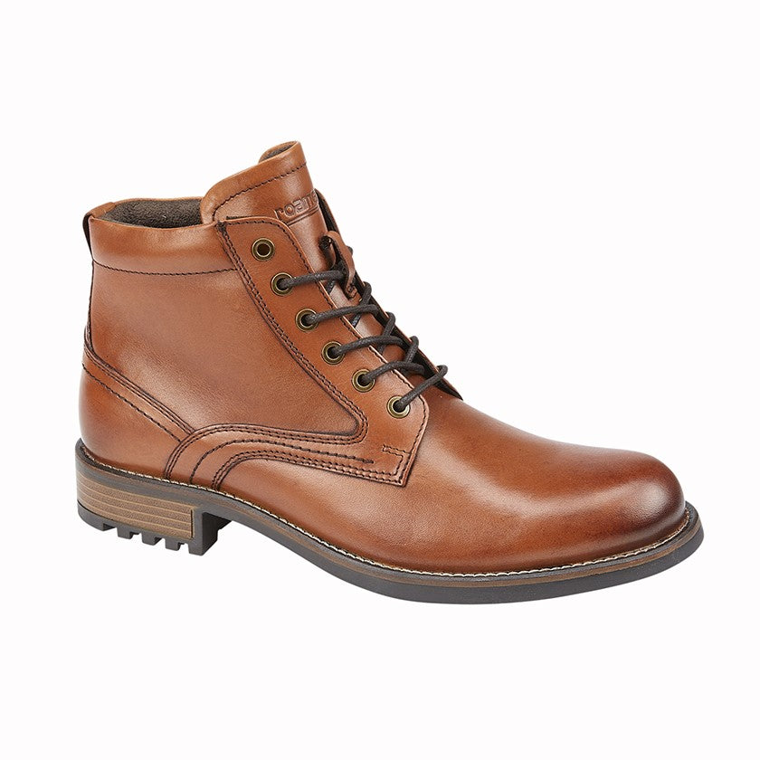 Mens Roamers Tan Lace up Ankle Boot