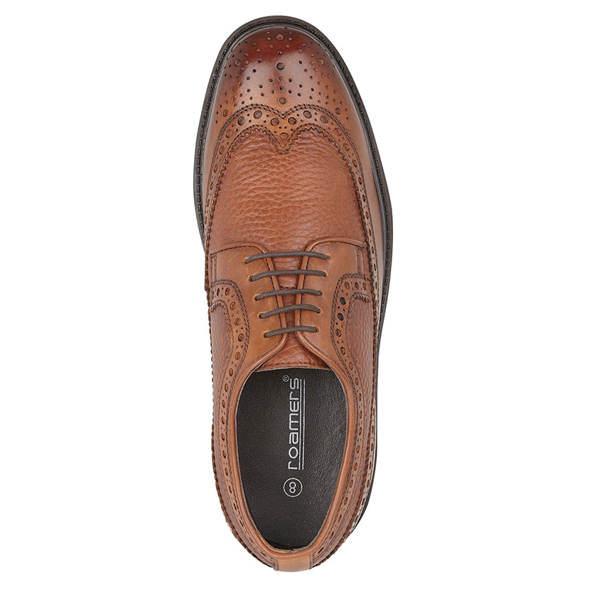 Mens Roamers Leather Brogue Shoes