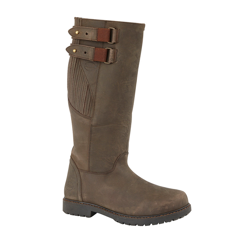 Woodland 'Blake' Dark Brown Waxy Leather Country Boot