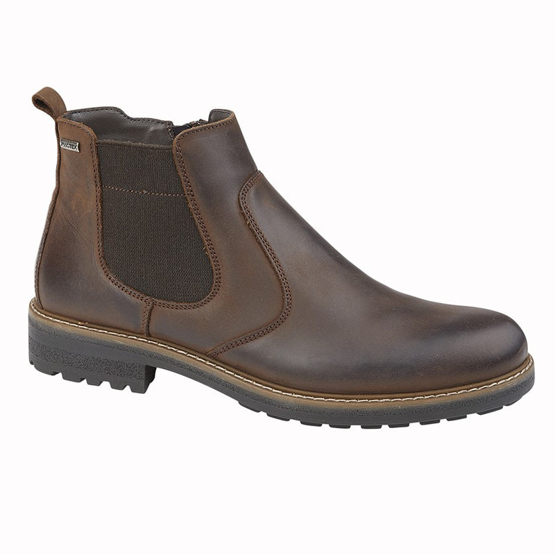 Mens Imac Brown Waxy Leather Boot