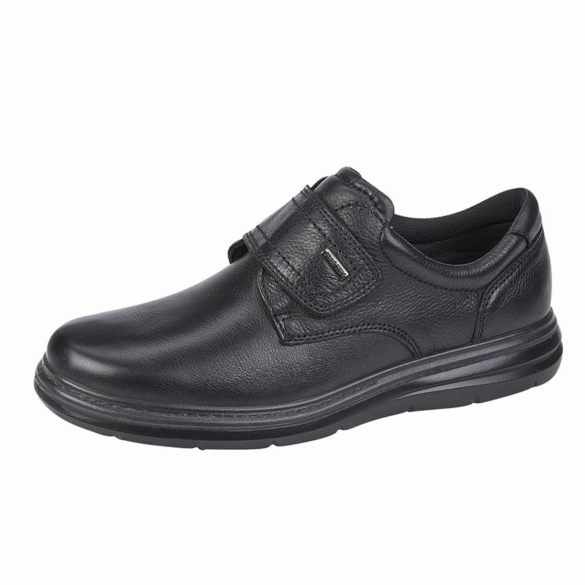 Mens Imac Touch Fastening Extra Wide Leather Shoe
