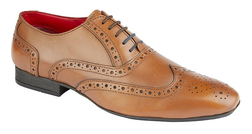 Mens Route 21 Leather 5 Eye Brogue