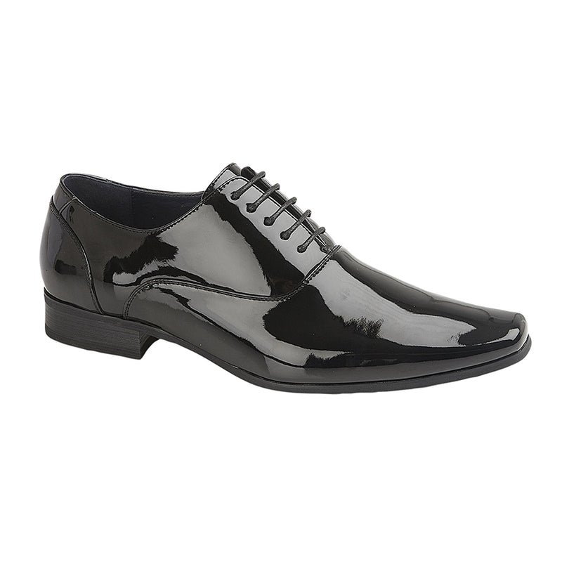 Mens Goor Black Patent PU Shoe