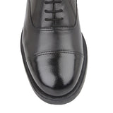 Mens Black Leather 'Cadet' Shoe