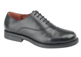 Mens Black Leather 'Cadet' Shoe