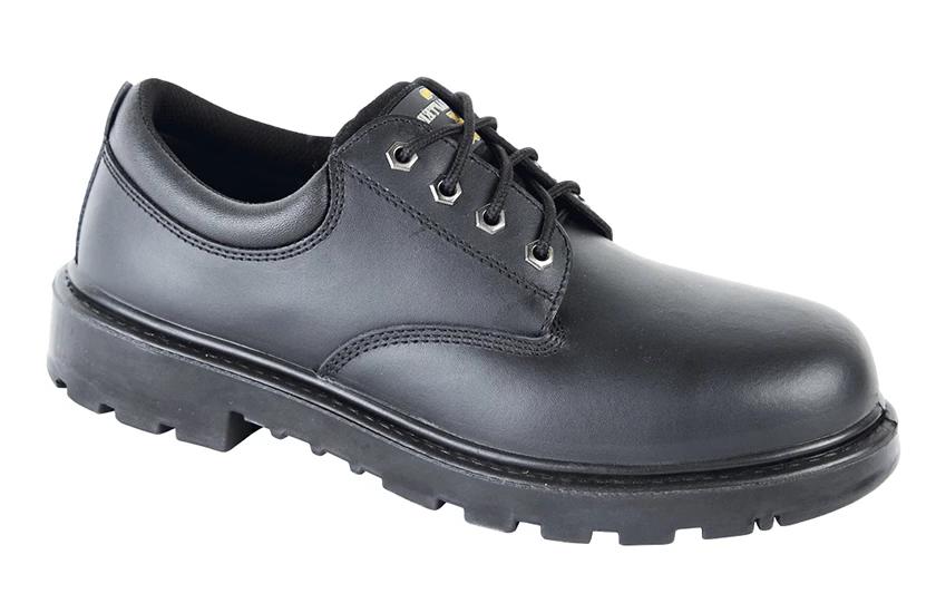 Mens/Ladies  Grafters Black Leather "Contractor" Safety Shoe