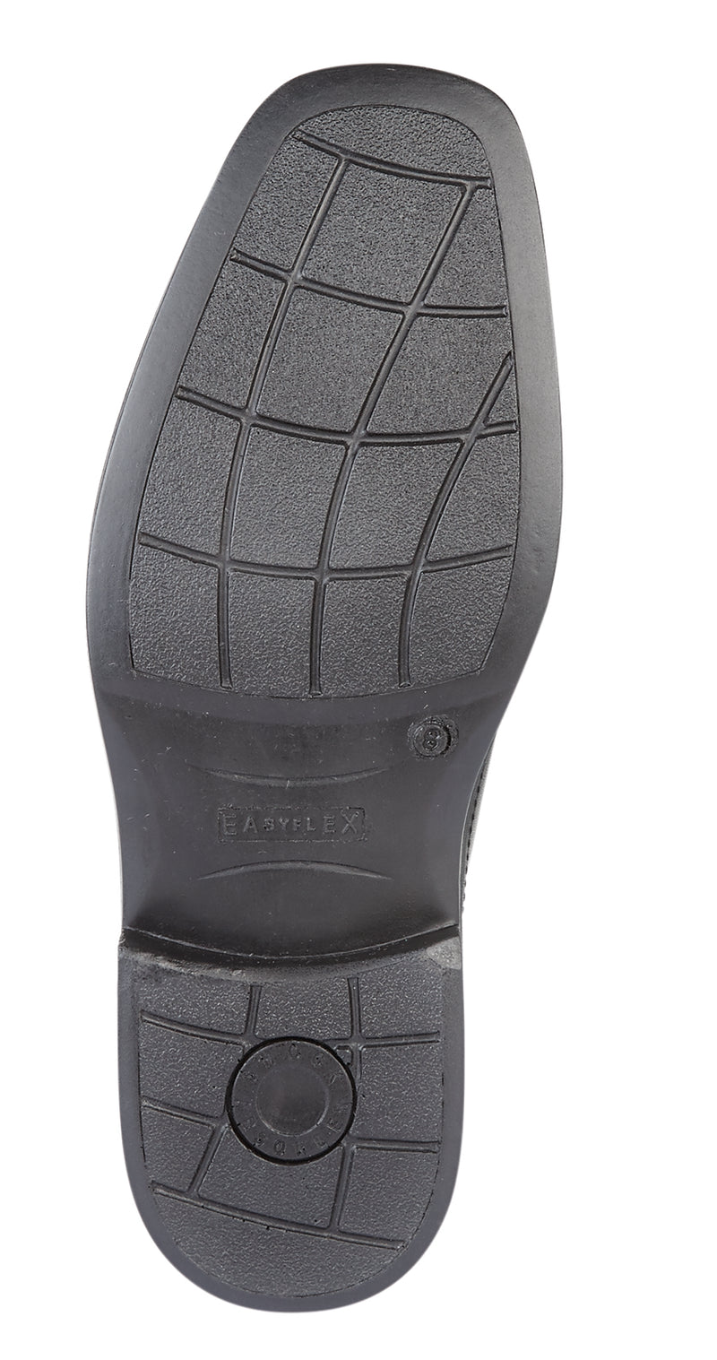 Mens Roamers Black Leather Casual