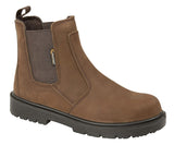 Grafters Brown Waxy Leather Safety Dealer Boot