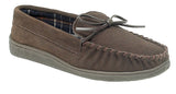 Mens Navy Blue Real Suede Slipper "Adie"