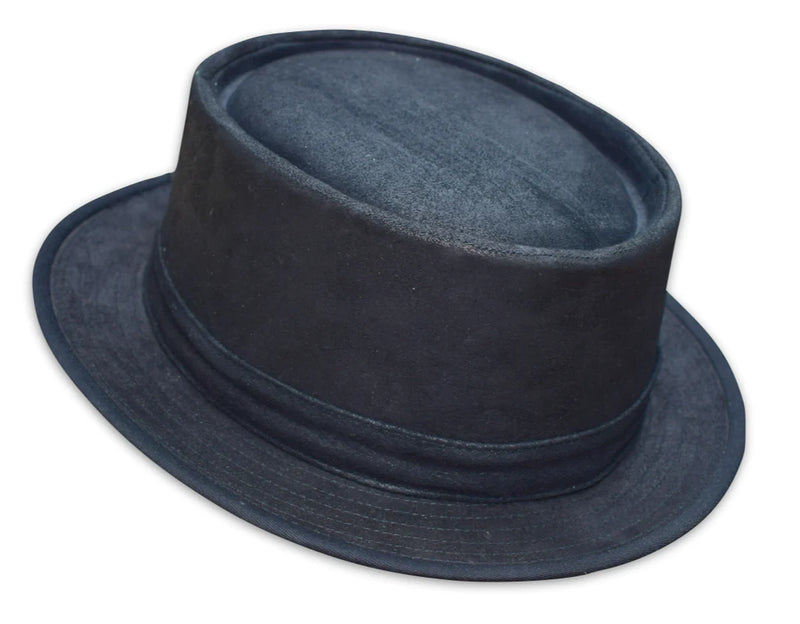 Black Leather Pork Pie