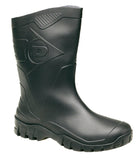 Dunlop Dee' Half ' Wellingtons Black or Green